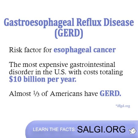 Almost one-third of Americans have Gastroesophageal Reflux Disease GERD heartburn chronic acid reflux. which is the most expensive gastrointestinal disorder in the United States US USA U.S. with direct and indirect costs totaling, $10 billion per year.